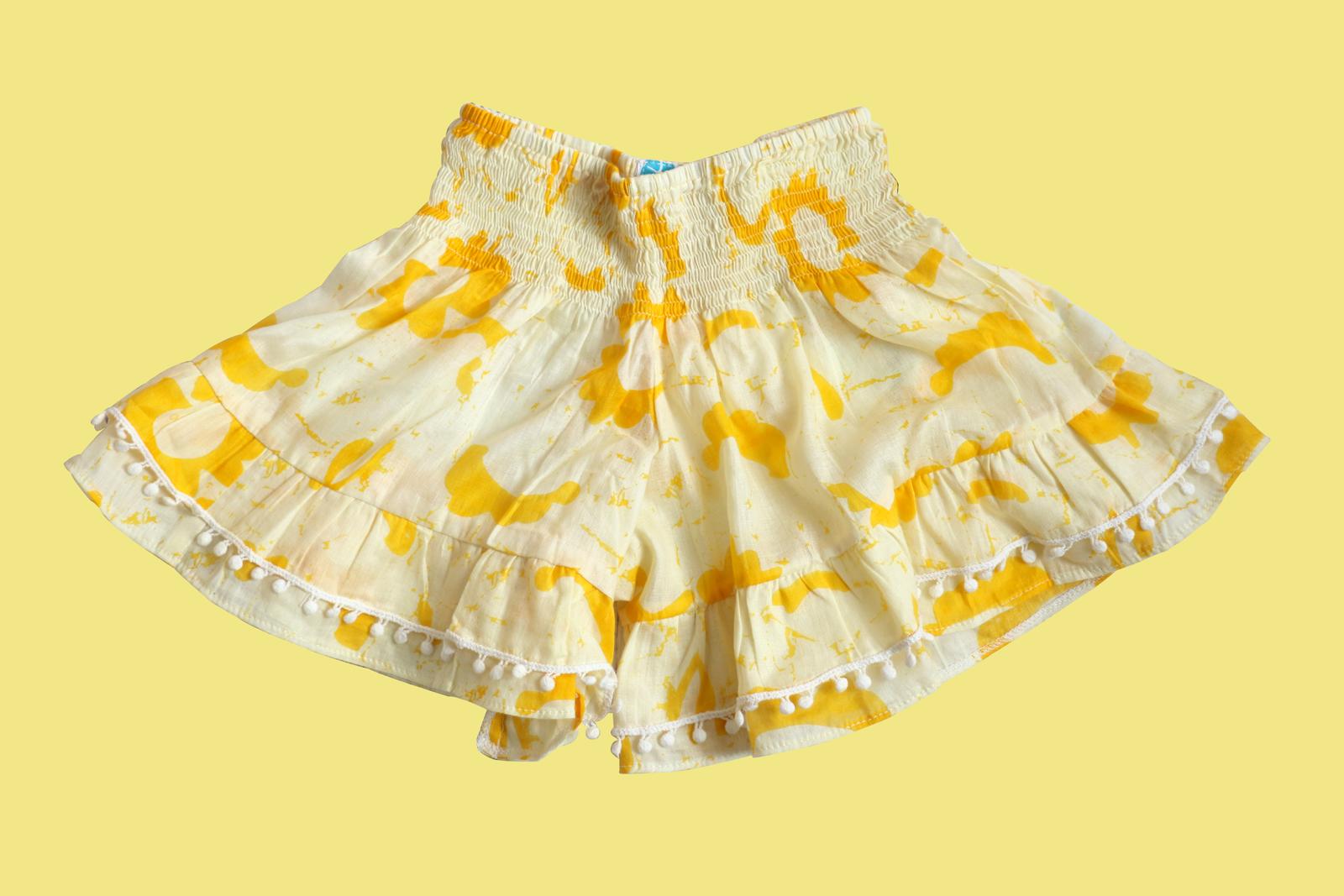 Girls Bright Yellow Skort PJS