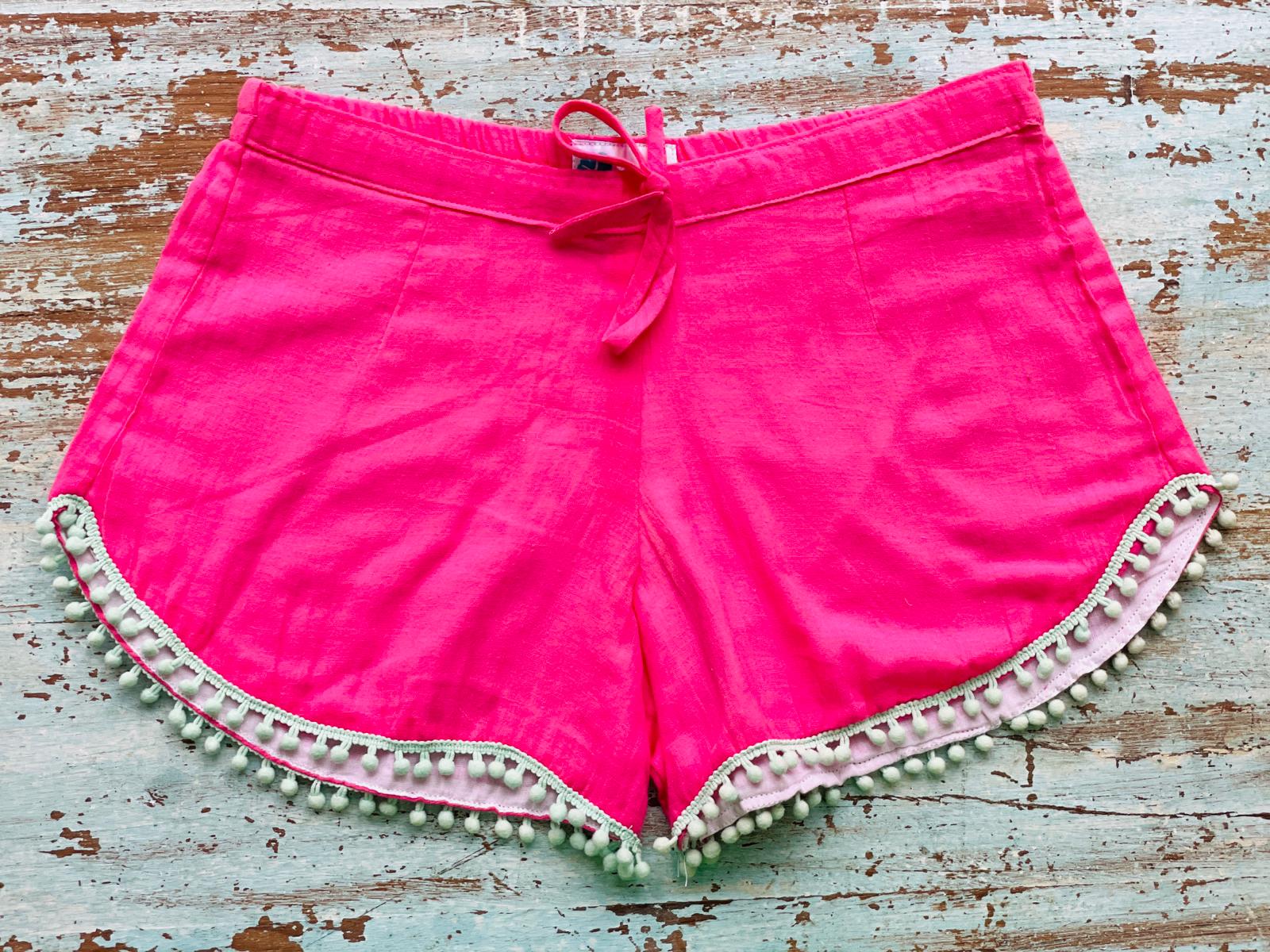 COASTIE SHORTS Pink Turquoise Bobble