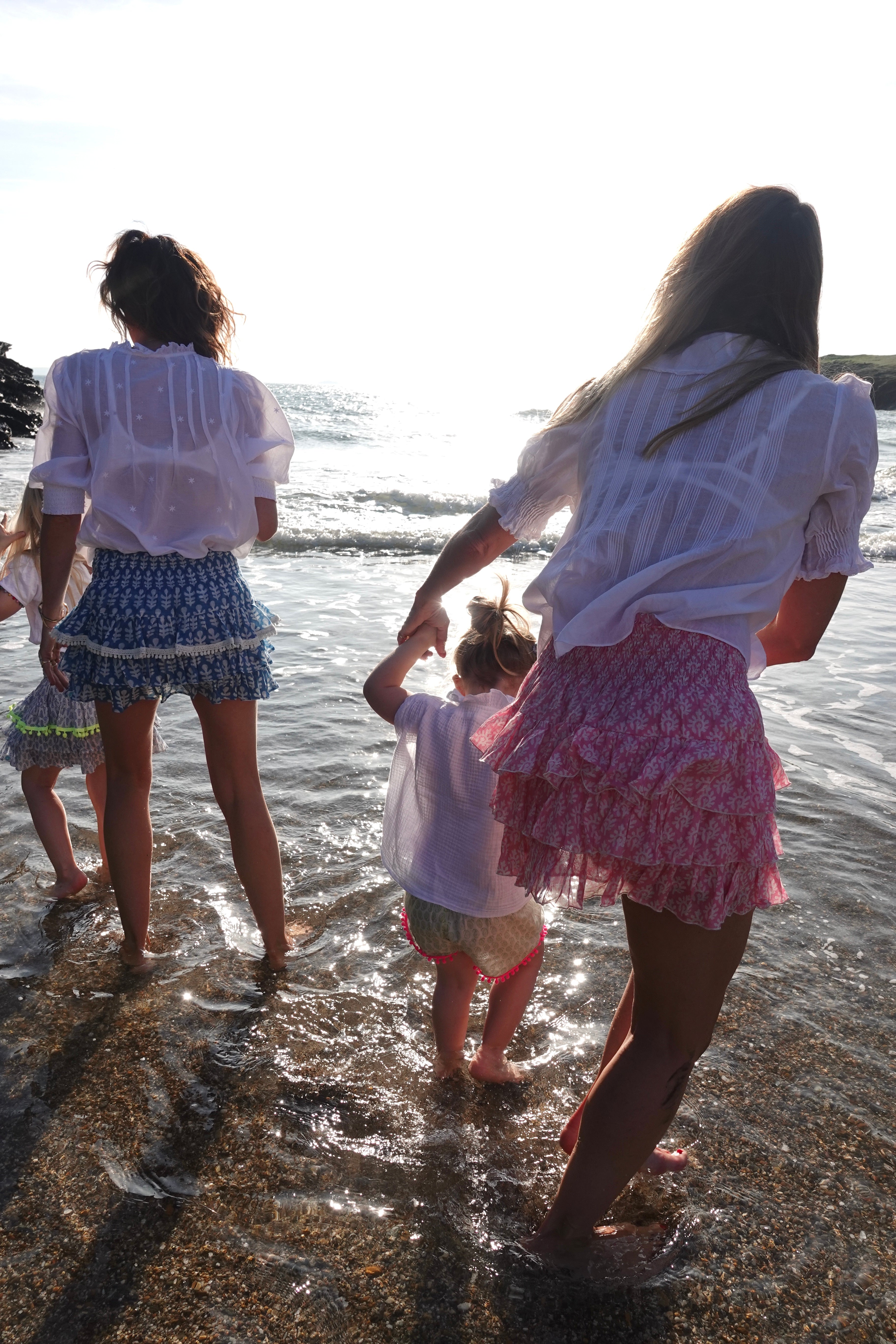 Rara Skort - Ionian blue with white lace