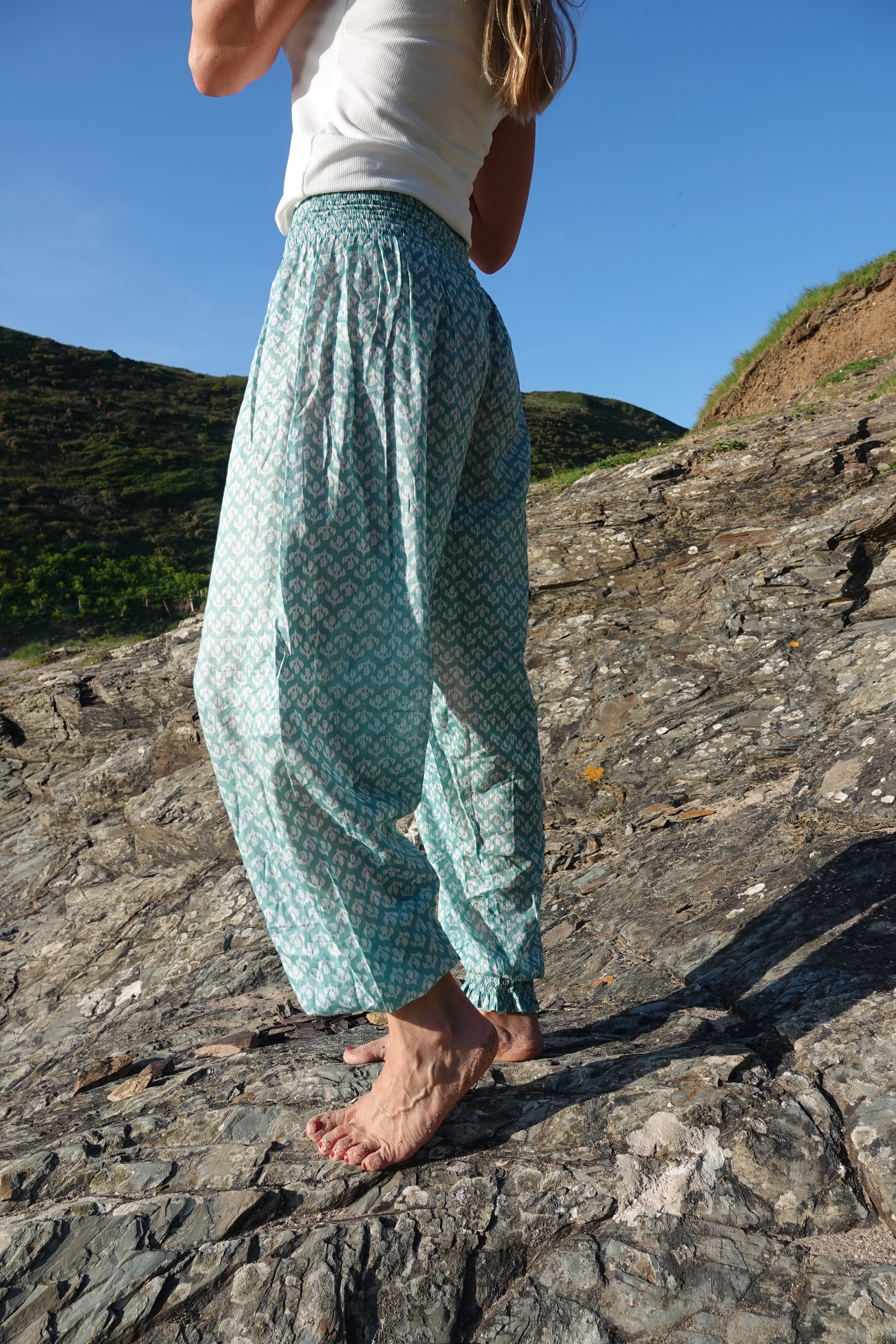 NEW! Adult Balloon pants - sage