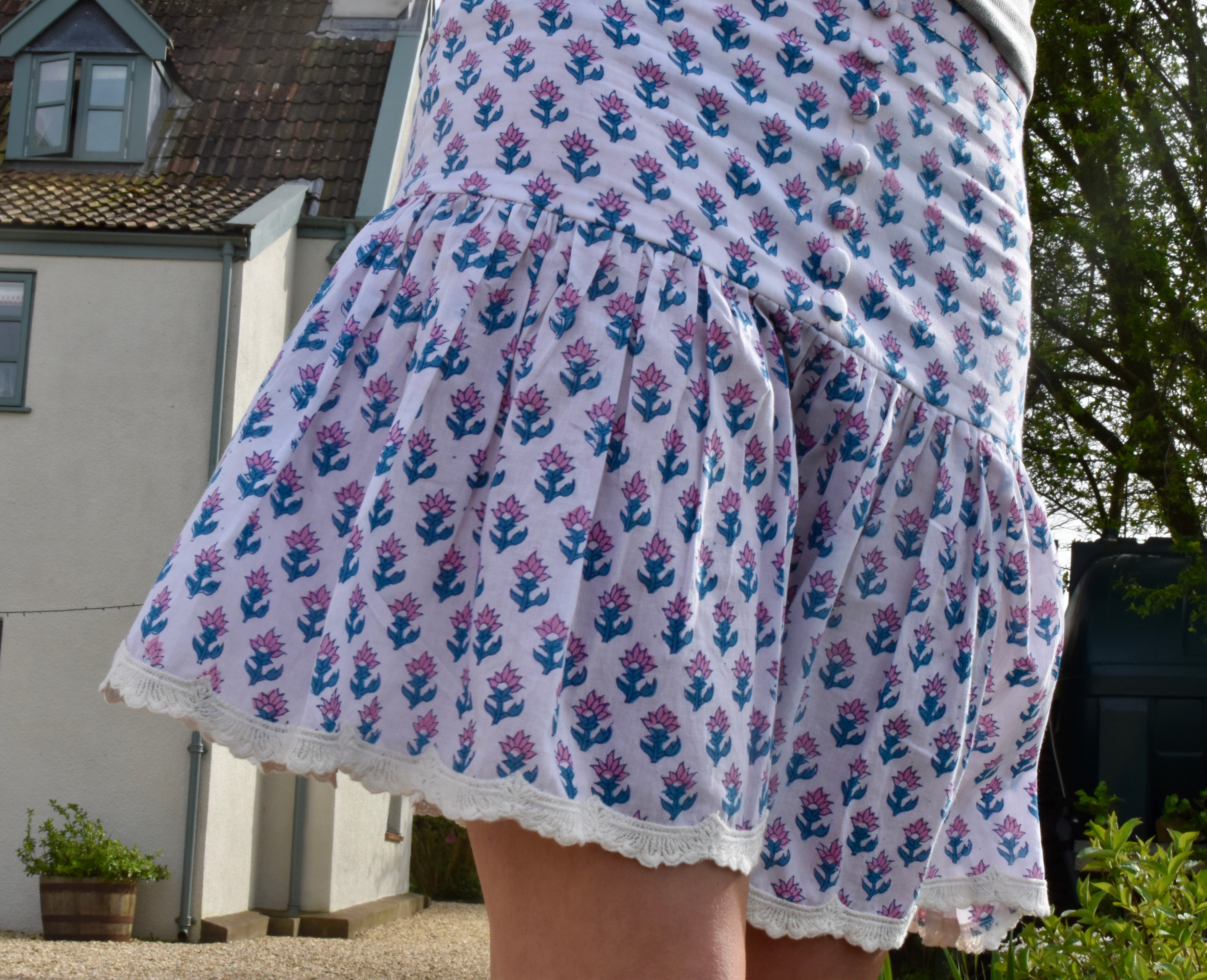 Button Mini Skirt