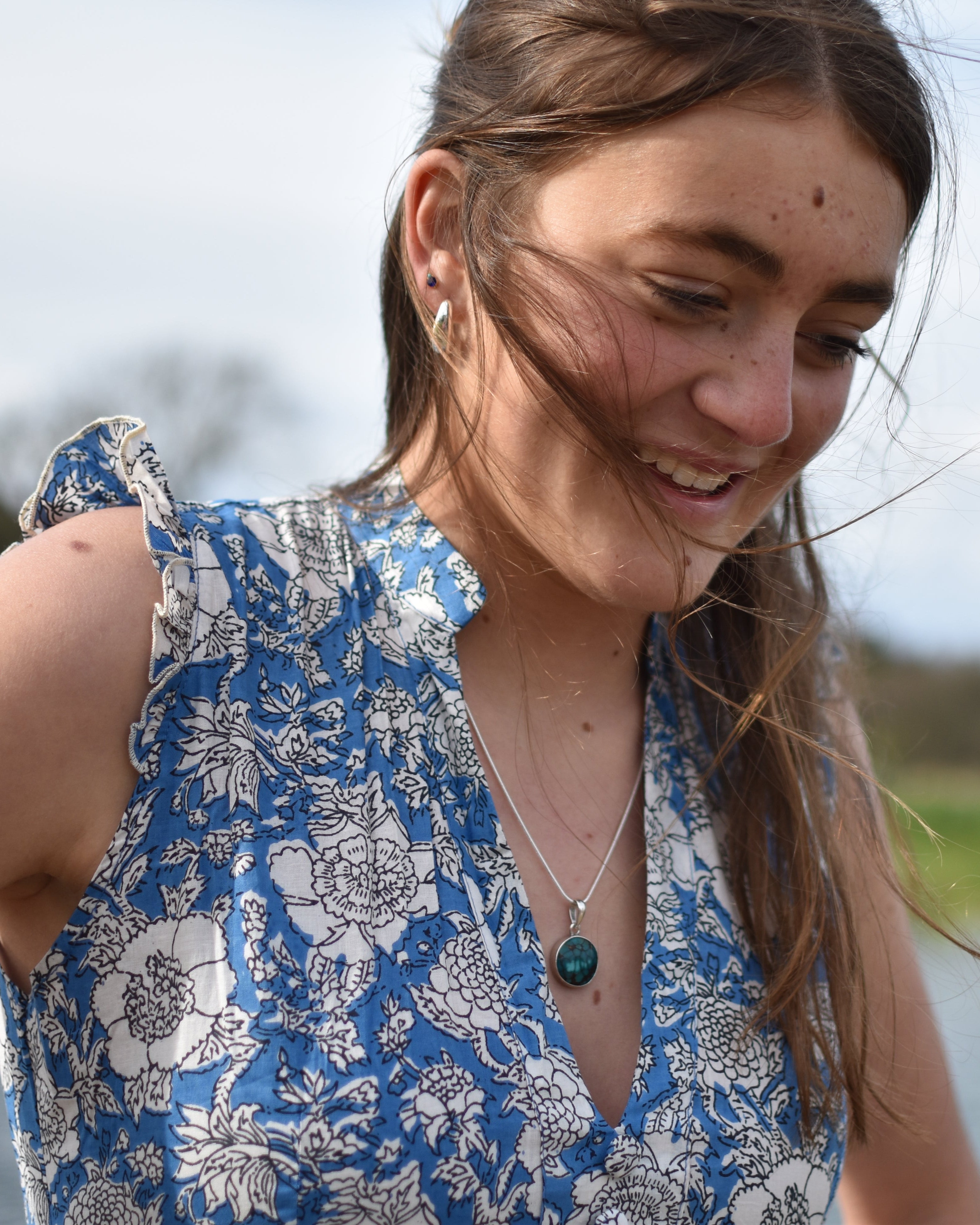 Sleeveless Maxi Dress - Marine blue