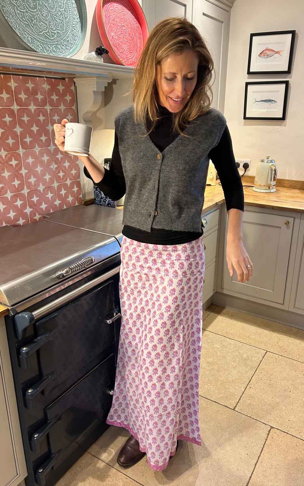 NEW! - CHYULU ZIP MAXI SKIRT - purple and pink