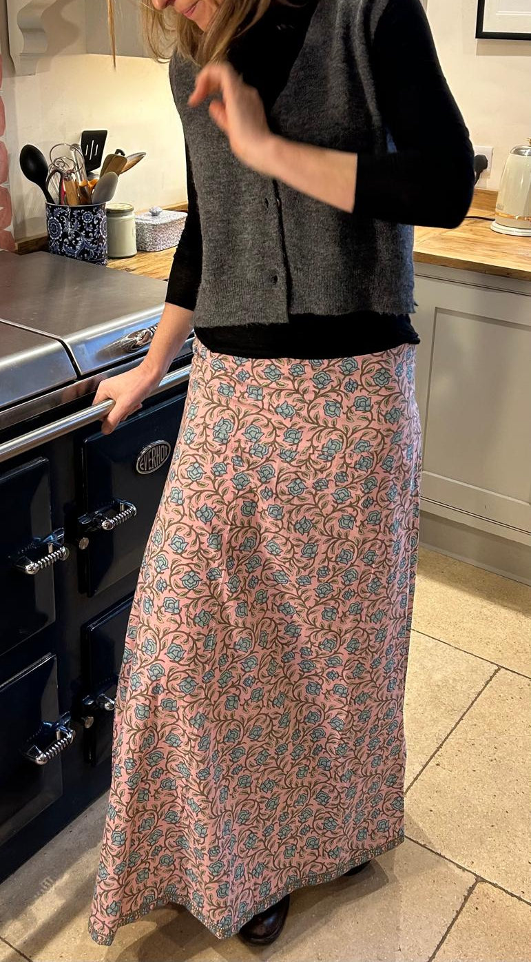 NEW! - CHYULU ZIP MAXI SKIRT - pink and blue creeper