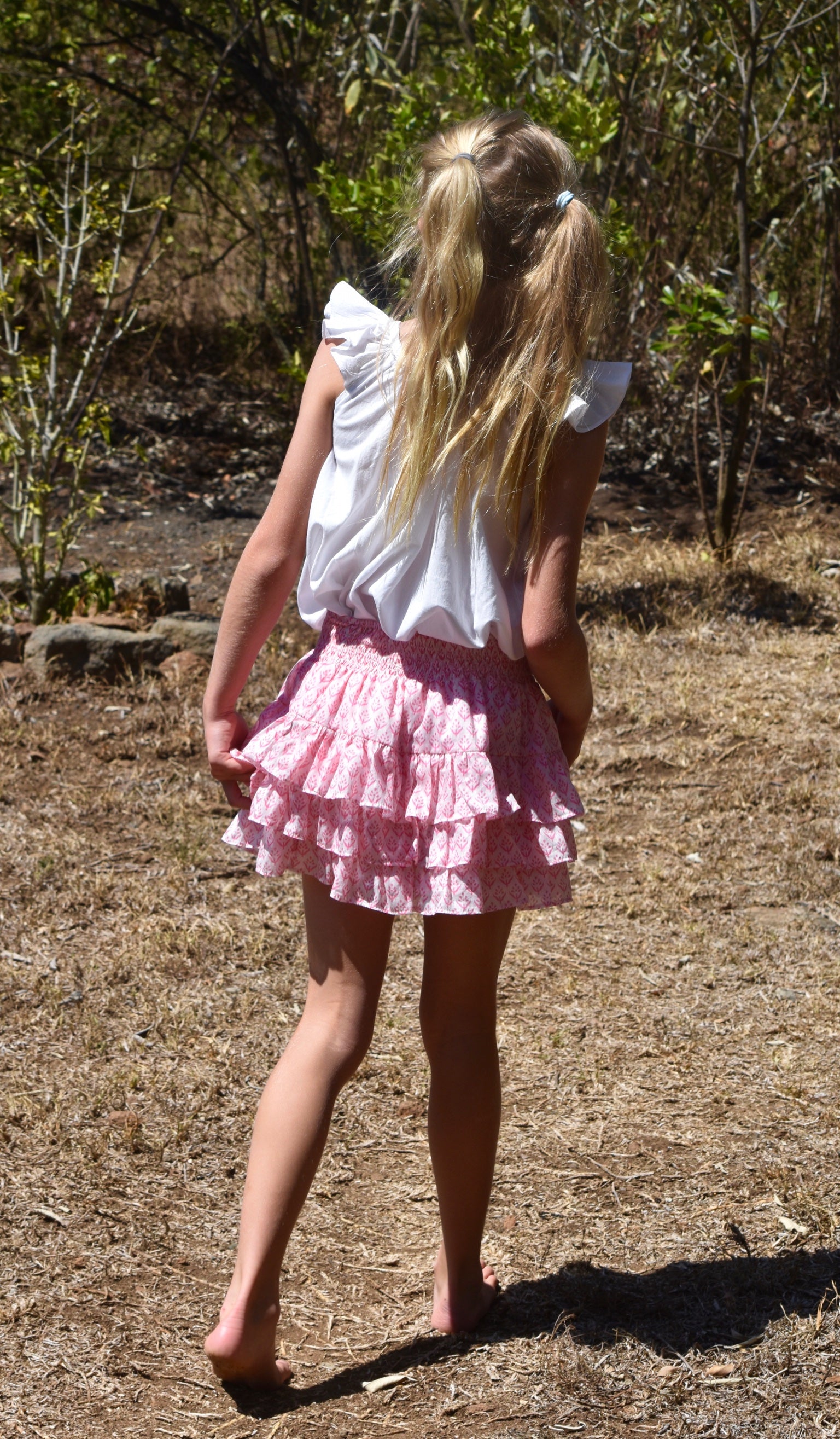 Rara Skort - Pink Flower White Bobble