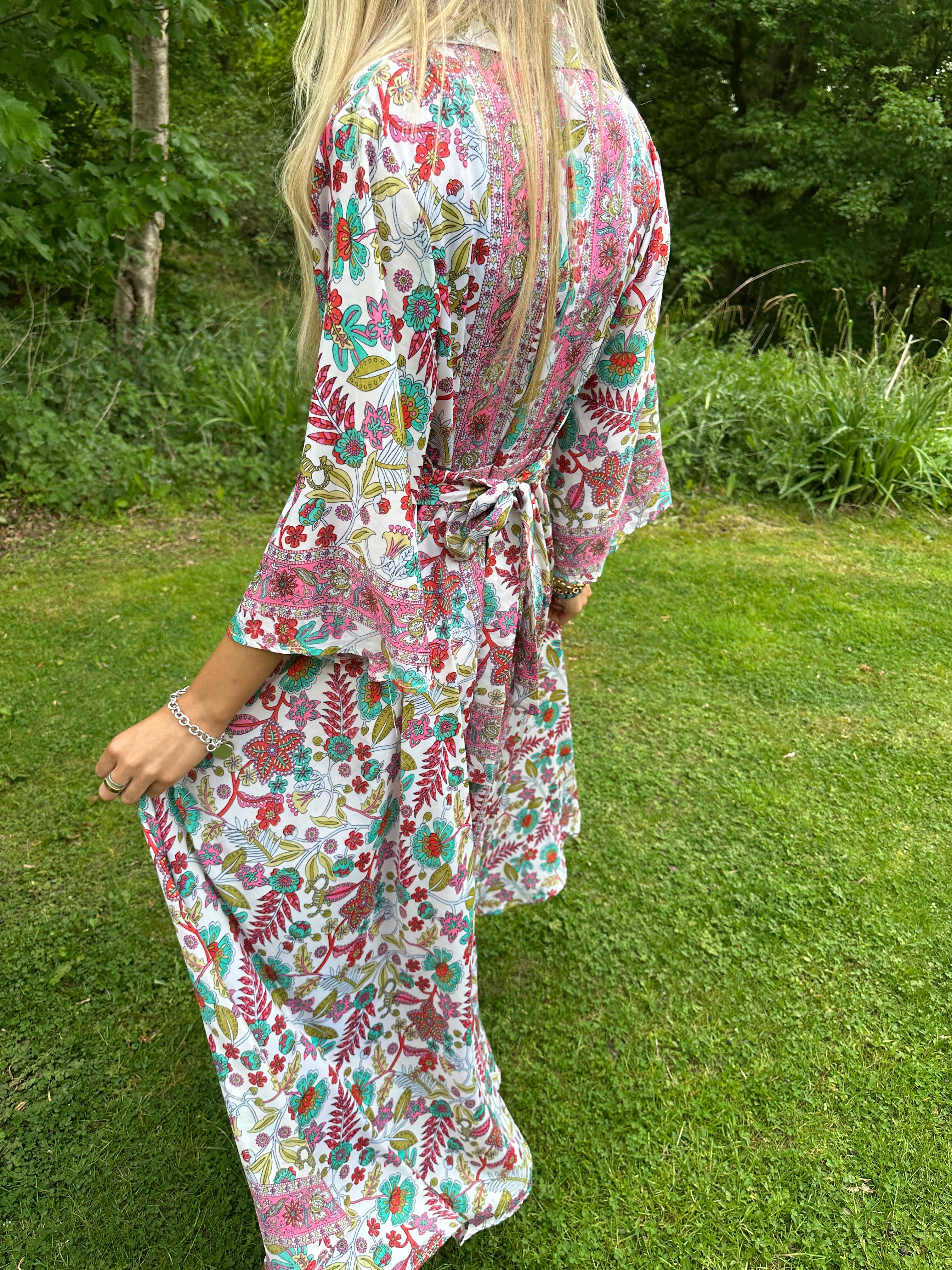 NEW! - Molly Maxi Dress - aqua and rose