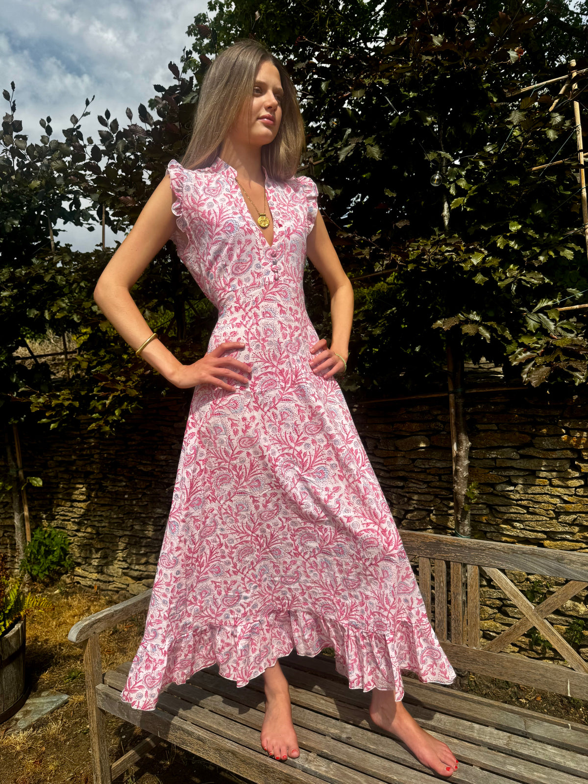 NEW! Sleeveless Maxi Dress - Soft Rose