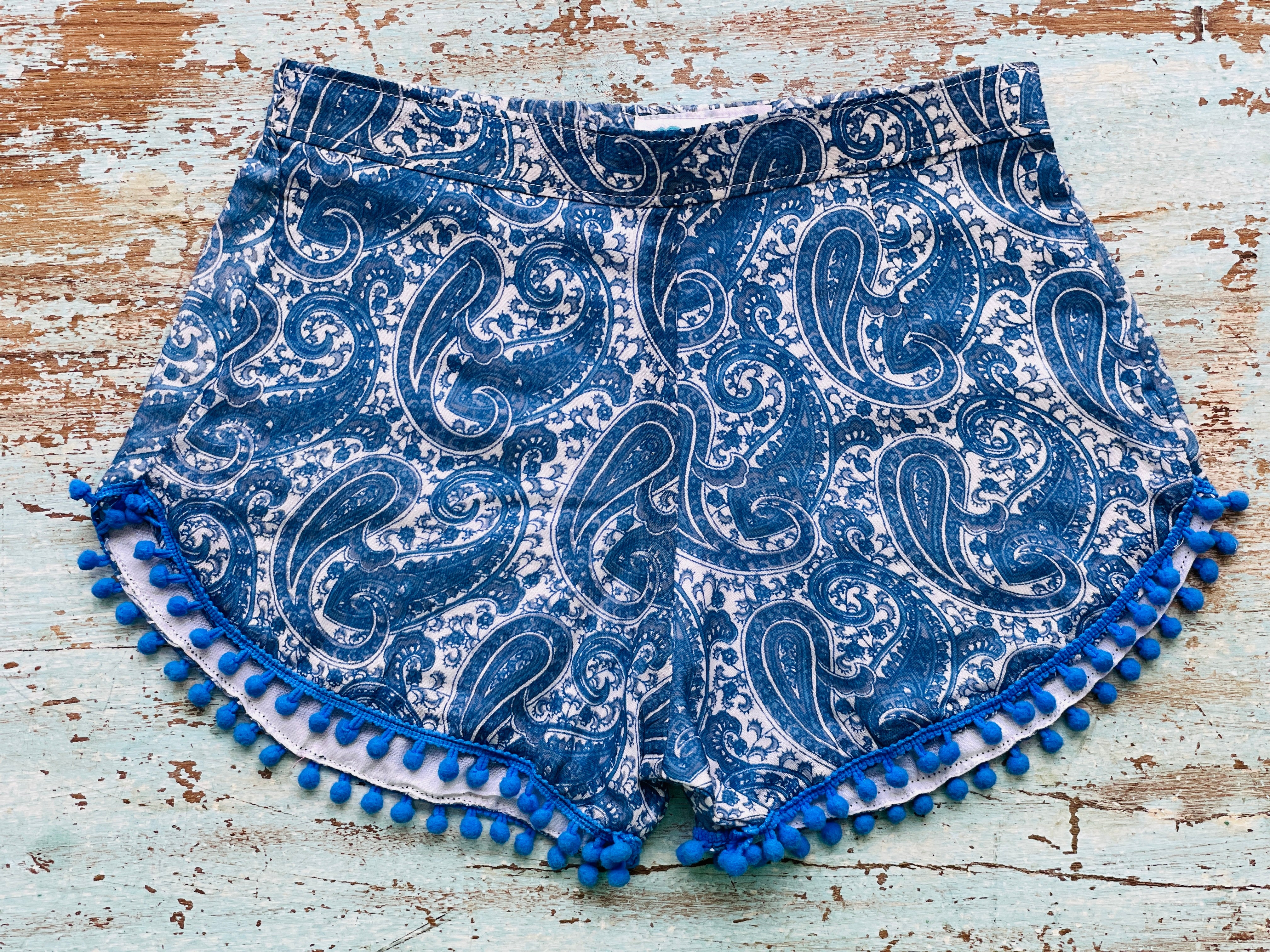 COASTIE SHORTS - Navy Swirls Blue Bobble