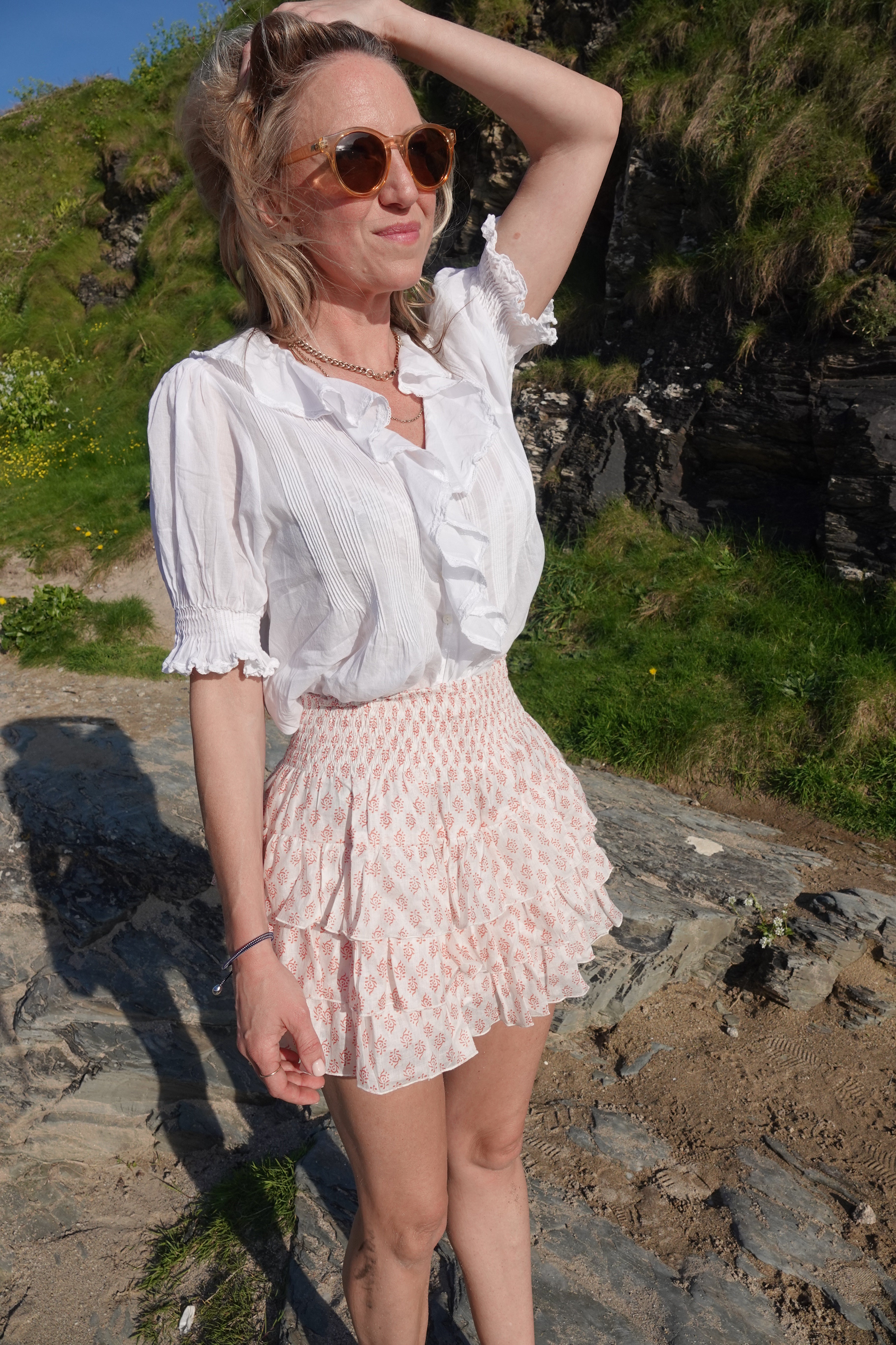 NEW! - RARA SKORT - coral and white