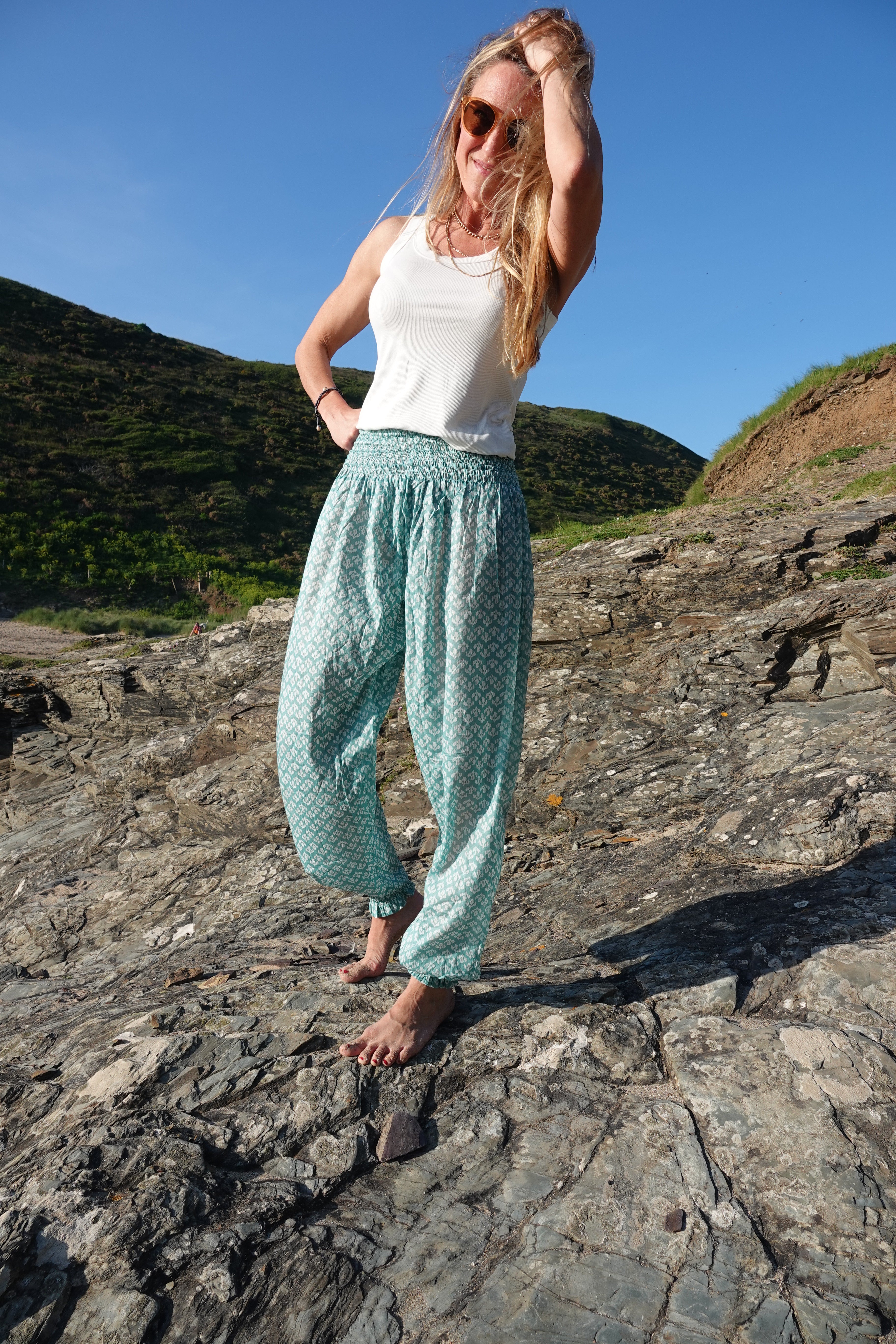 NEW! Adult Balloon pants - sage