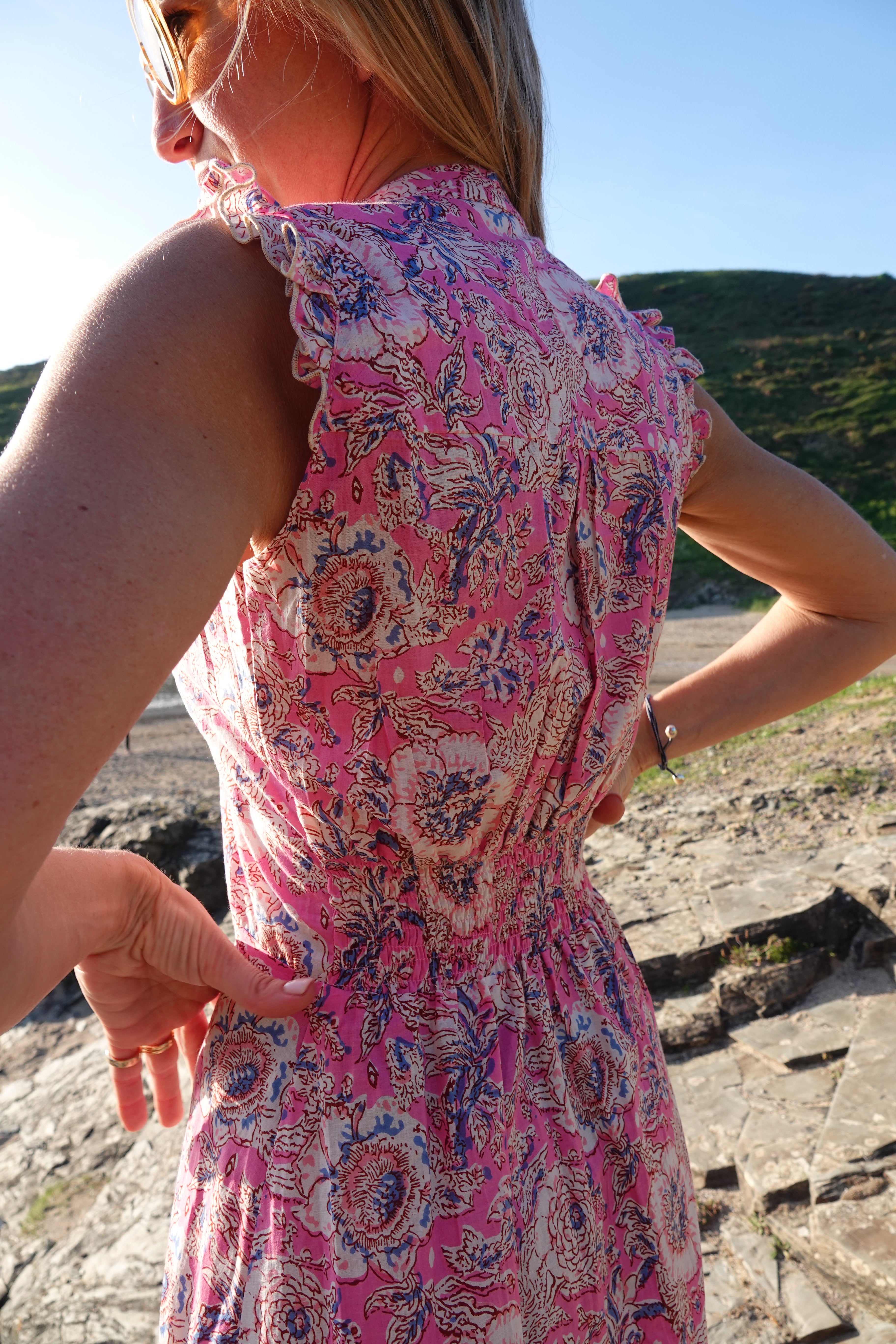 NEW! Sleeveless Maxi Dress - summer rose