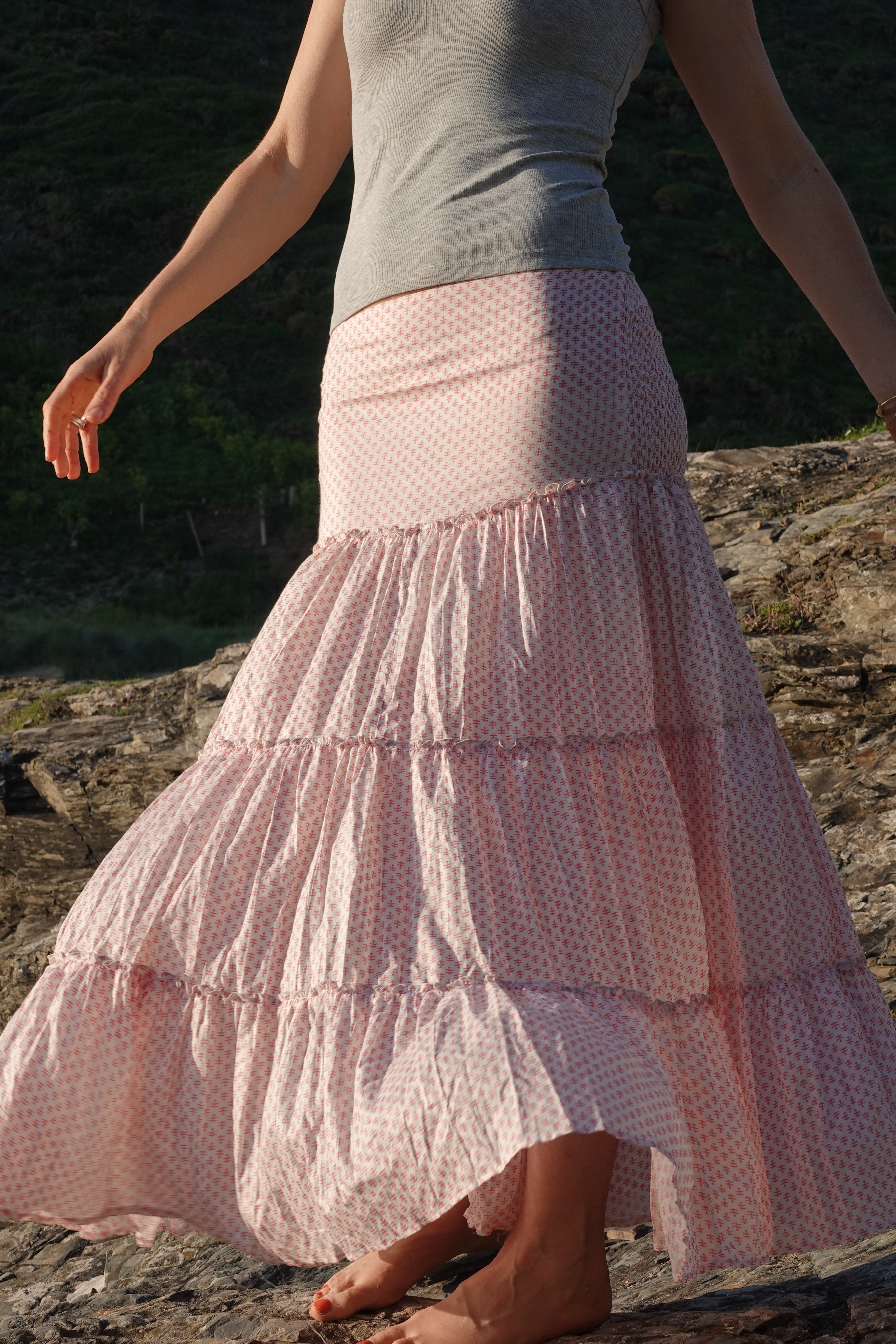NEW! - Long tiered rara skirt - Minni Rose