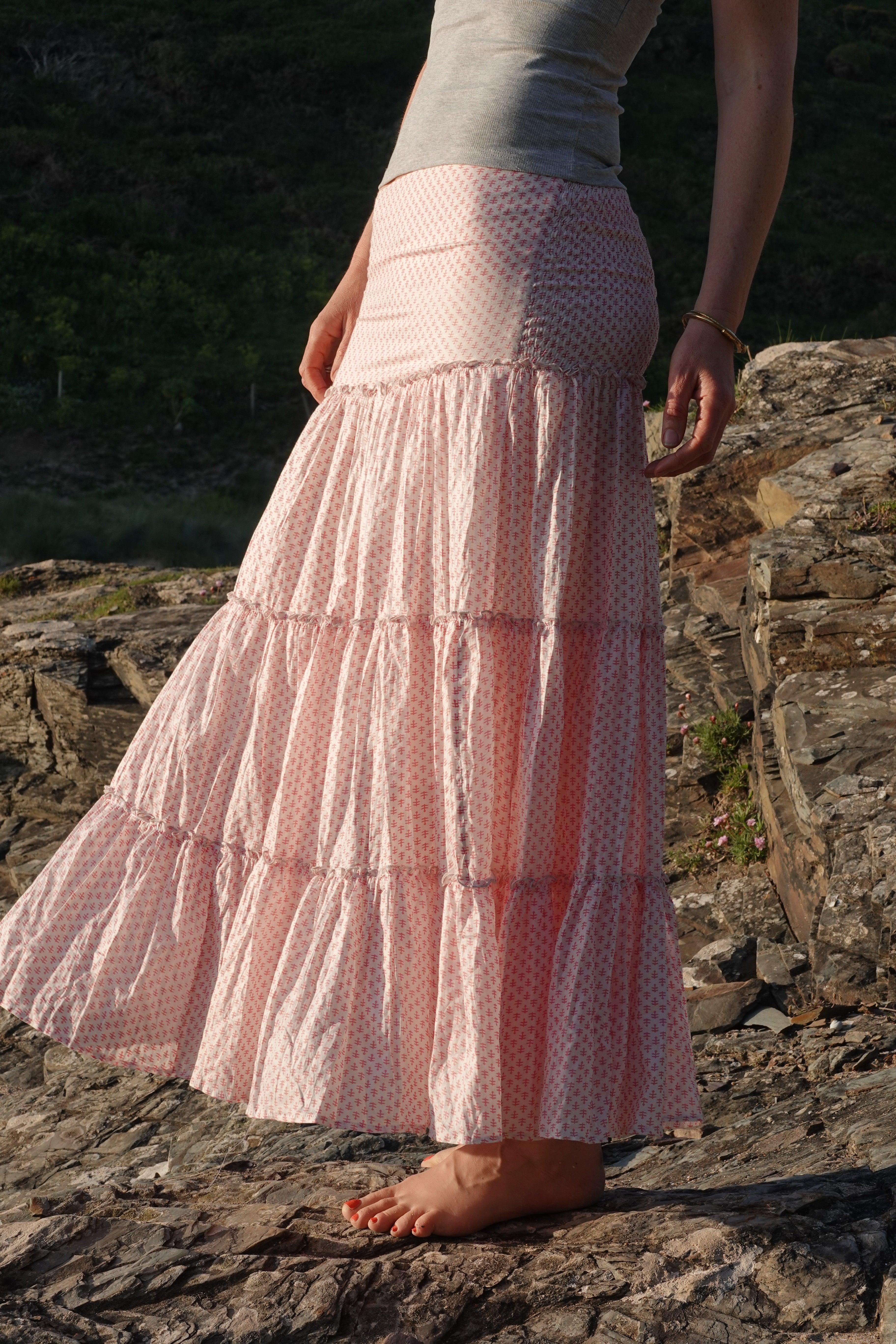NEW! - Long tiered rara skirt - Minni Rose