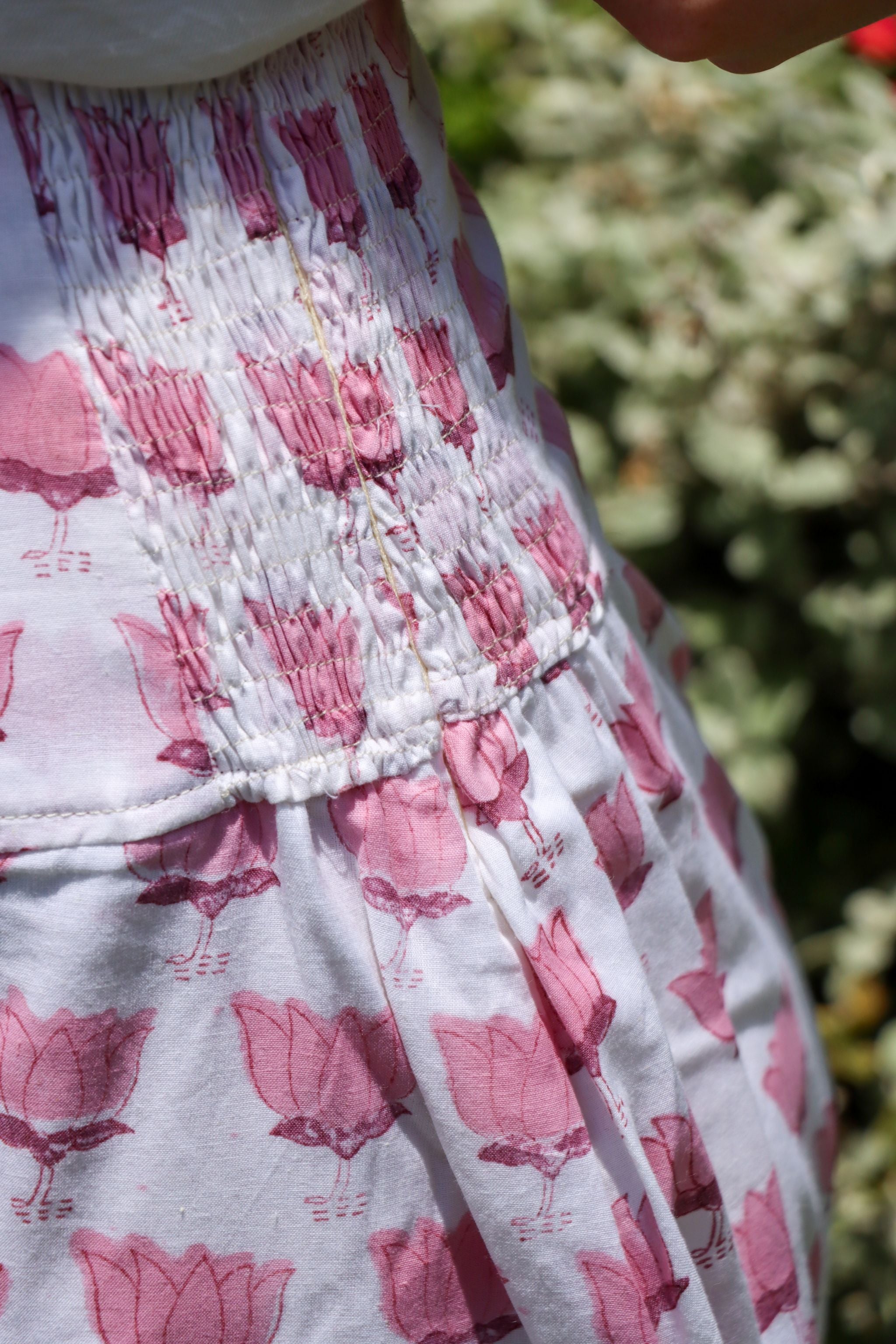 CHYULU ELASTIC MAXI SKIRT -  pink lotus