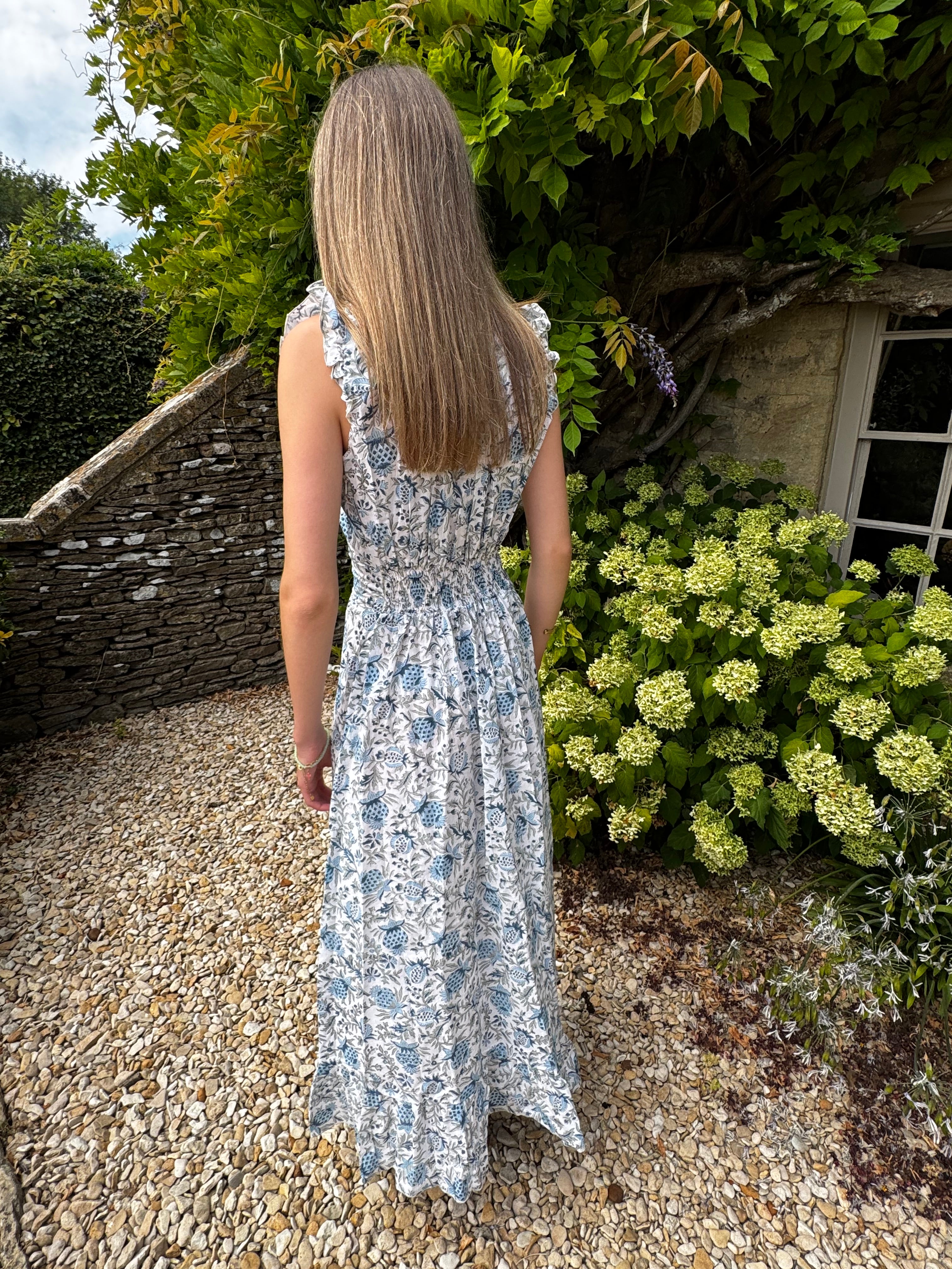 NEW! Sleeveless Maxi Dress - blue grey