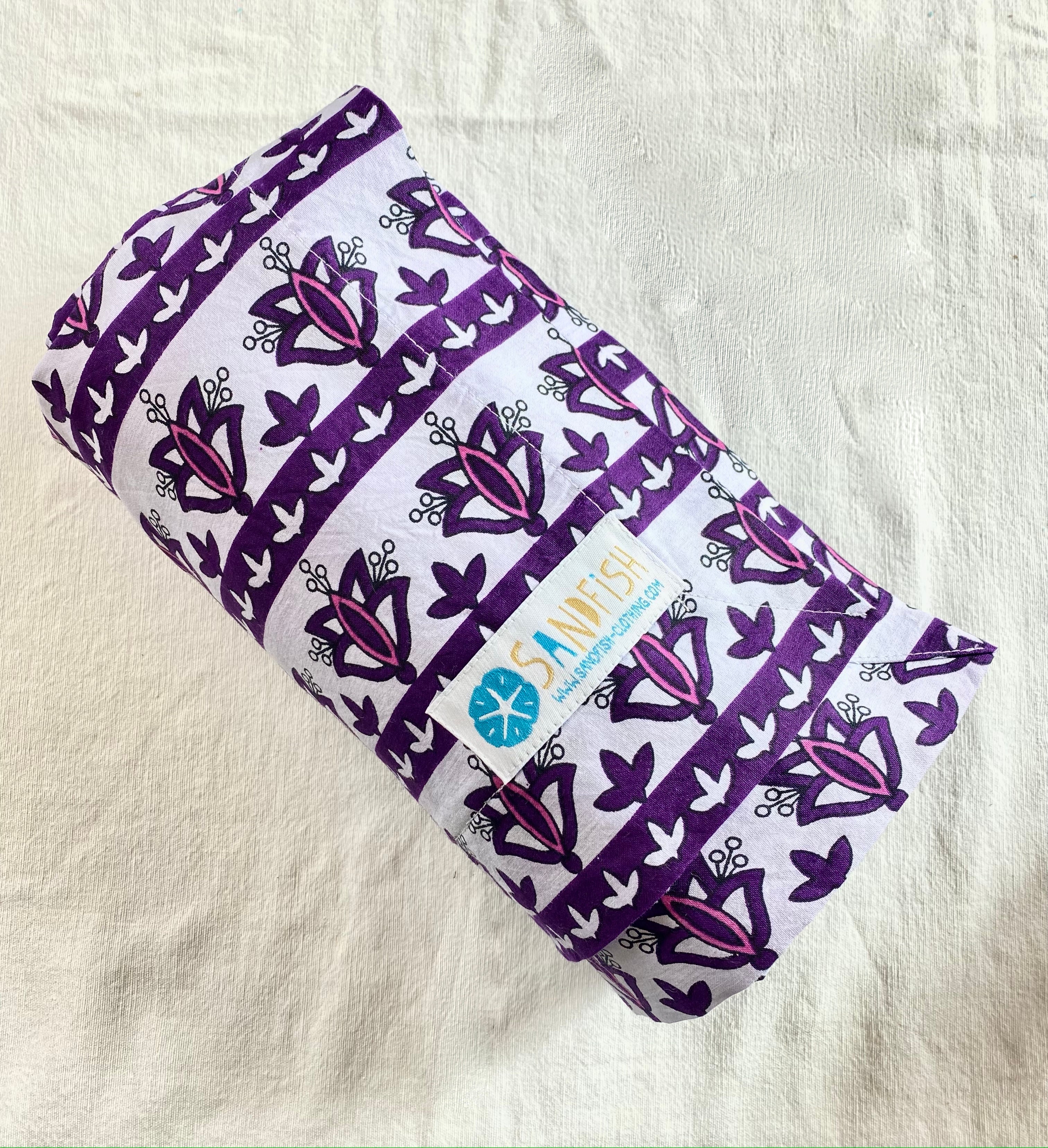 Beach Towel - Kitenge Purple
