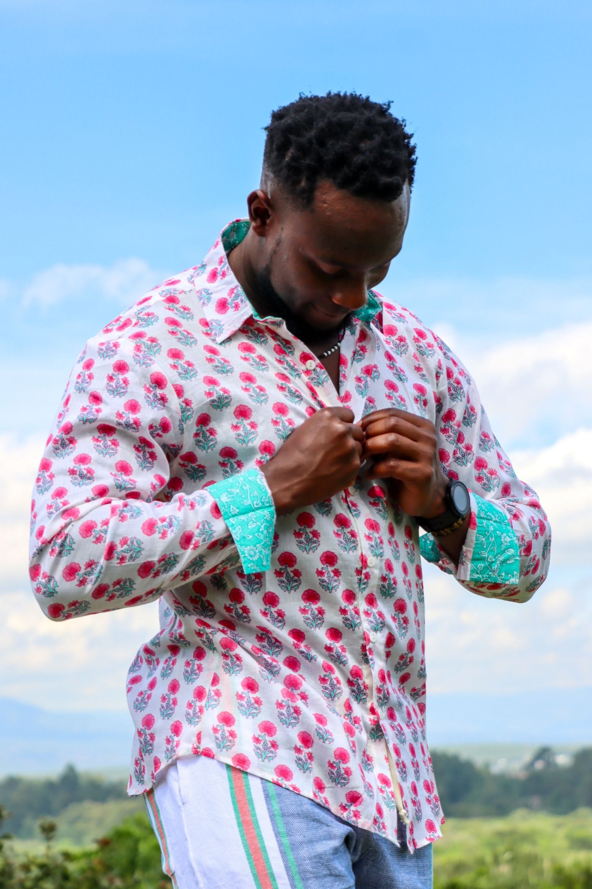 PRE-ORDER Classic Summer Shirt - coral reef bloom
