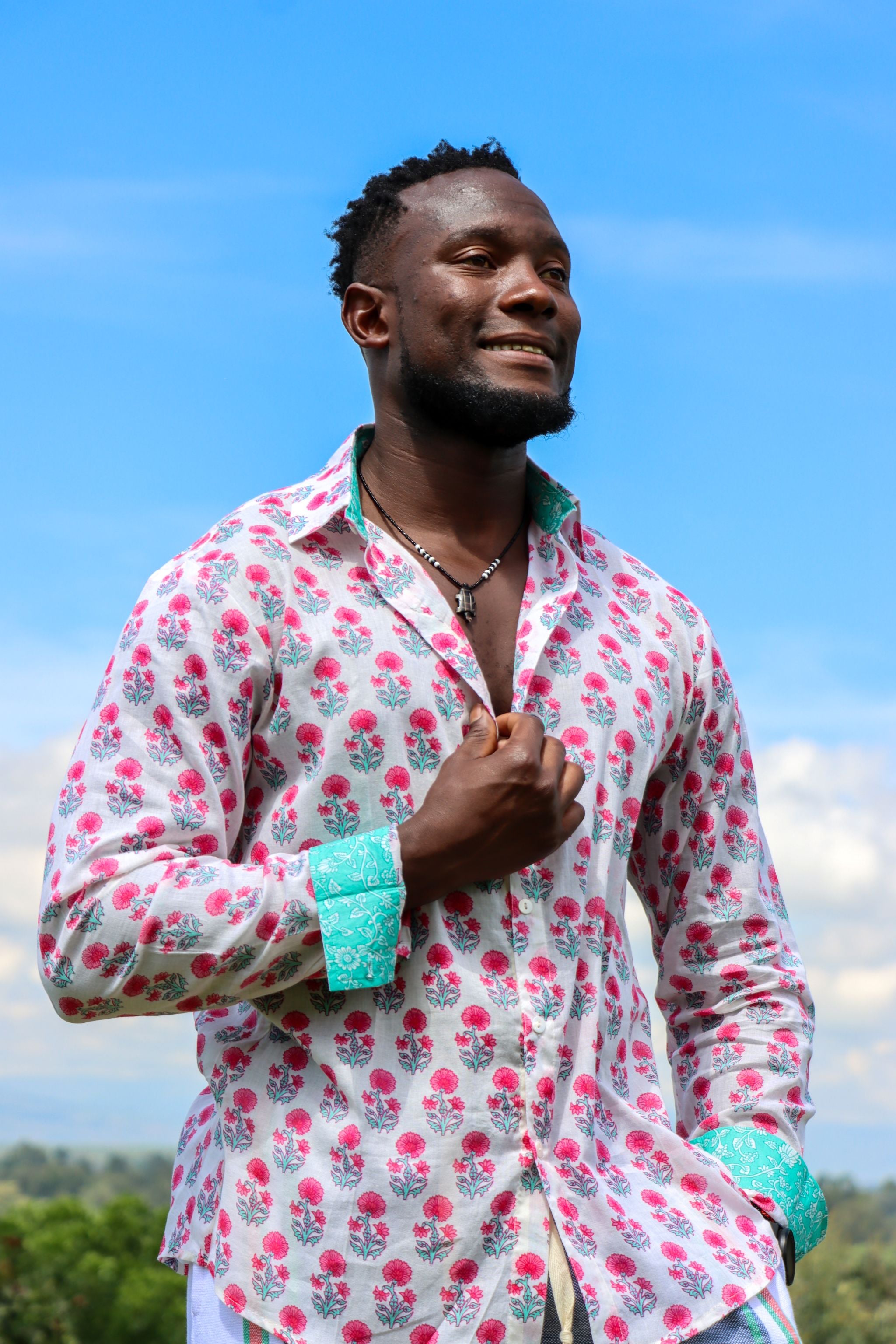 PRE-ORDER Classic Summer Shirt - coral reef bloom