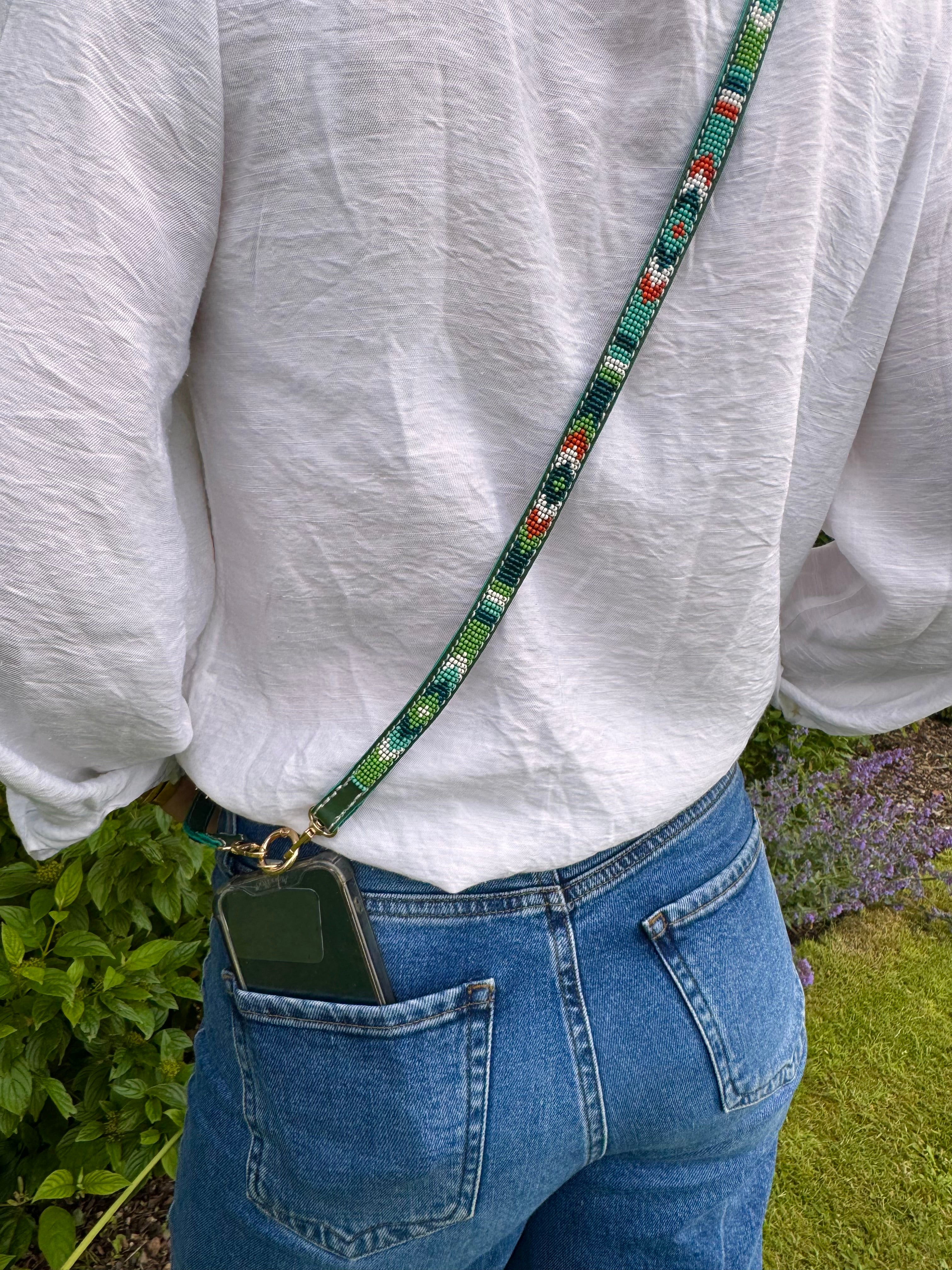 Phone strap - green