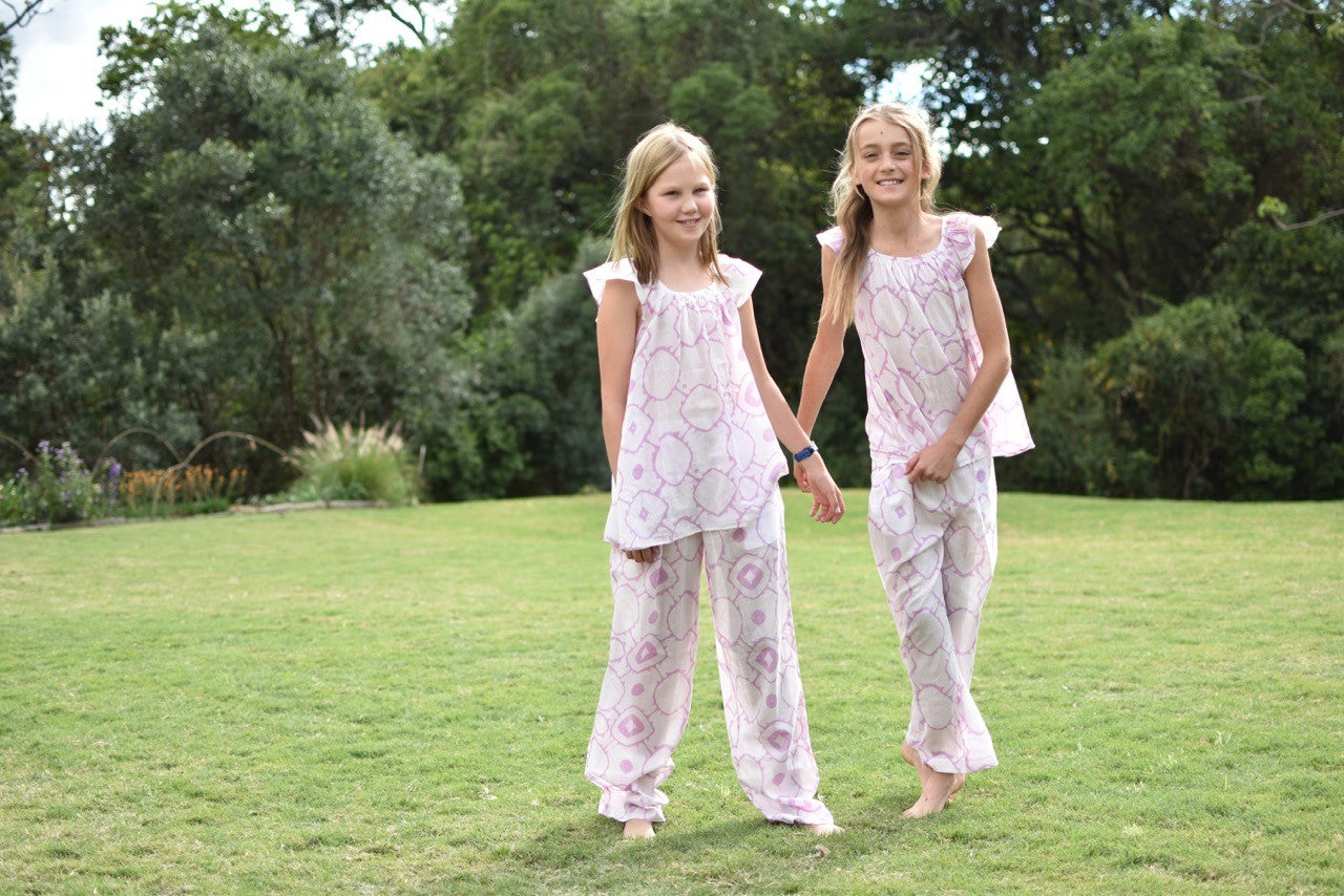Lala Pyjama - Pink White Long